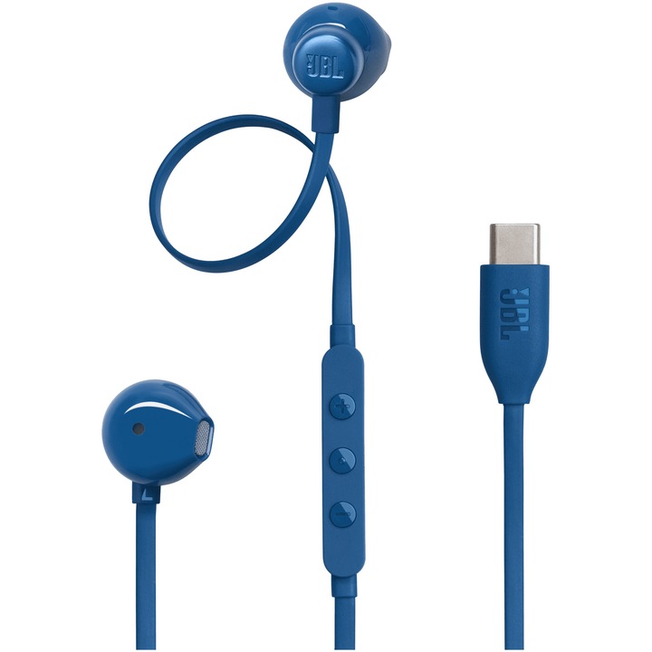 JBL T 305 C Vezetékes USB C fülhallgató, kék
