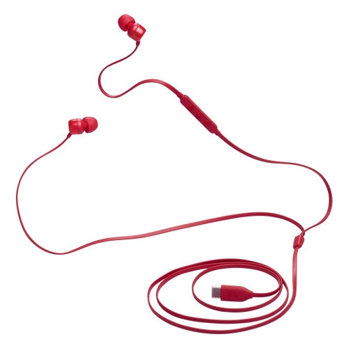 Casti In-Ear cu fir JBL Tune 310C, Pure Bass, Hi-Res, USB-C, Rosu