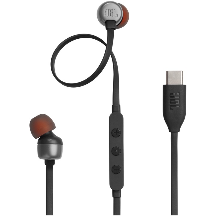 JBL T 310 C Vezetékes USB C fülhallgató, fekete