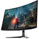 Монитор Gaming QD-OLED Alienware AW3225QF 31.5", Извит, 4K UHD (3840x2160), 240Hz, 0.03 ms GTG, NVIDIA G-Sync™ Compatible, VESA AdaptiveSync Display, 1700R, Console compatible, USB Type-C, Hub USB, 2x HDMI, DisplayPort, Pivot, VESA, Черен-Бял