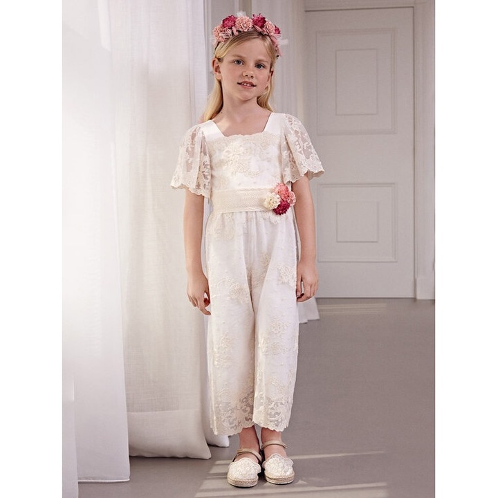 Rochie fete, Abel & Lula, 35012, Bumbac/Poliester, Ecru