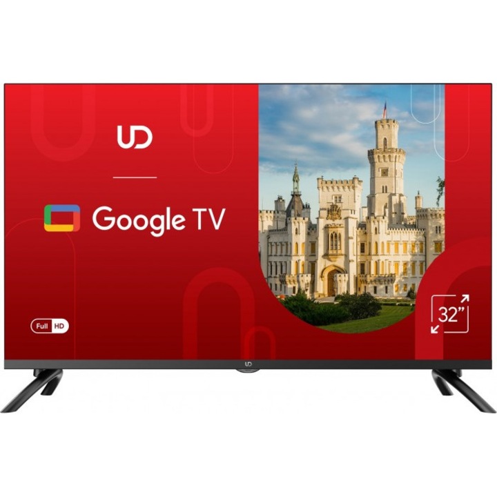 Televizor UD 32GF5210S, Full HD, Smart TV, Google TV, Wi-Fi, Bluetooth, Negru, 32"