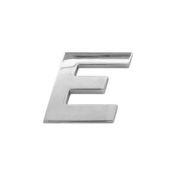 Ornament Auto 3D Litera E 26 MM Cromat