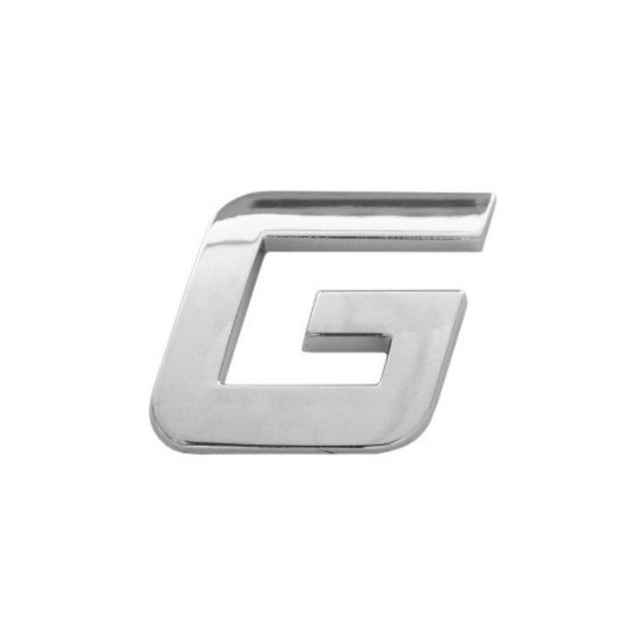 Autódísz 3D Letter G 26 MM króm