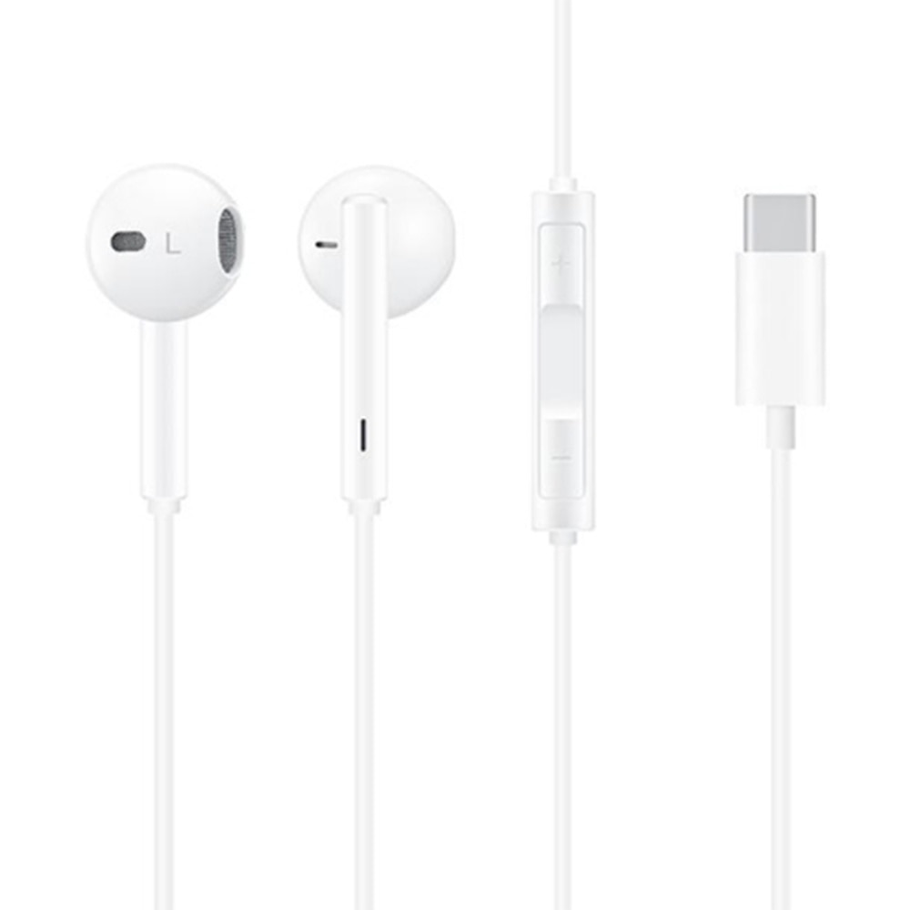 Casti Tip-C / USB-C compatibile cu Samsung, Huawei, Xiaomi, Motorola, Honor, Oppo, Realme, Nokia, OnePlus, Sony, Google, Clear Sound, Microfon pe fir, Controller, Albe