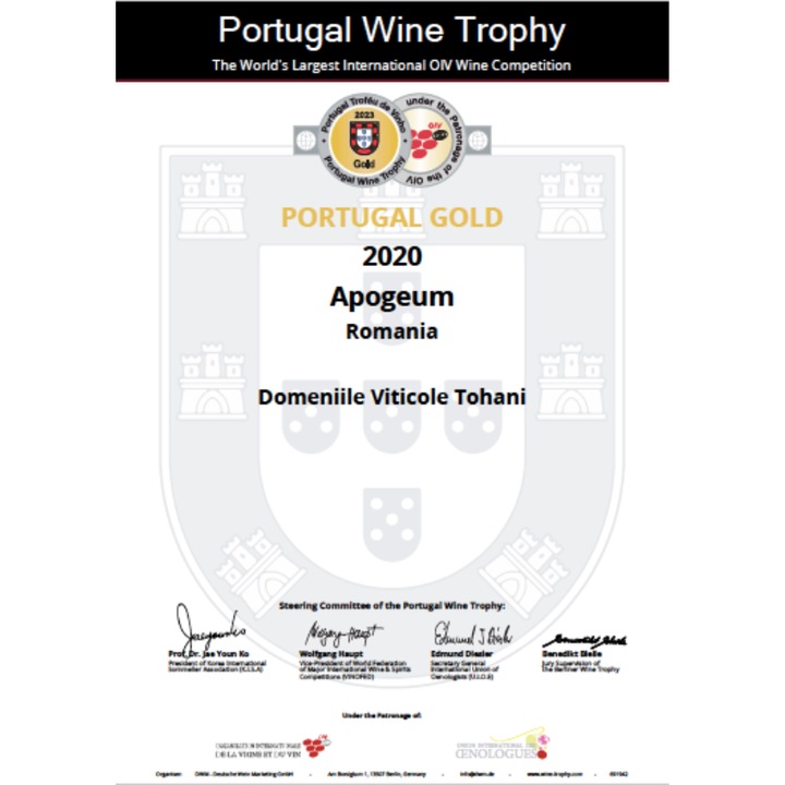 Vin Rosu Apogeum Feteasca Neagra 2020, sec, 0.75l