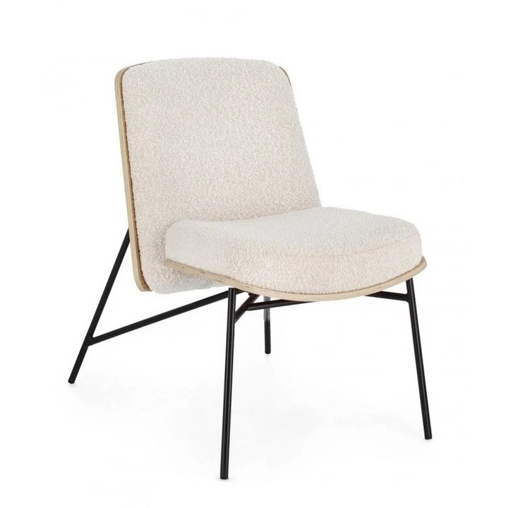 Elefántcsont fehér fotel, Emerson, Bizzotto