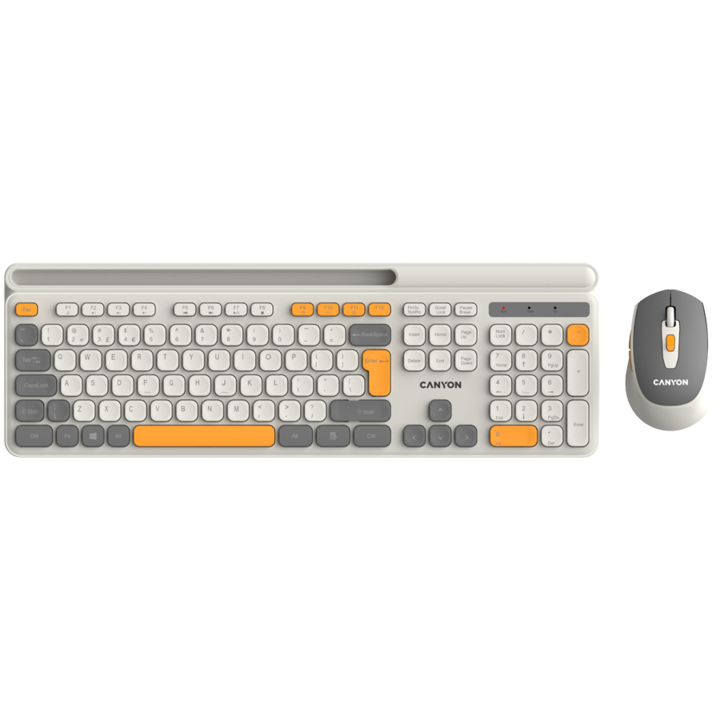 Безжичен комплект Canyon HSET-W5, Бежов, Wireless