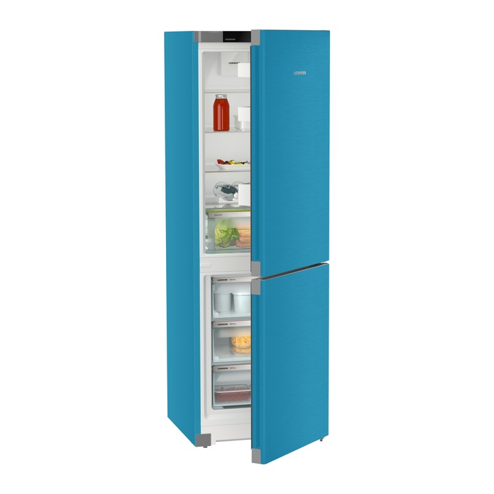 Combina frigorifica Liebherr CNclb 5203 Pure, NoFrost, EasyFresh, 330 l, 185.5 cm, Clasa C, Light Blue