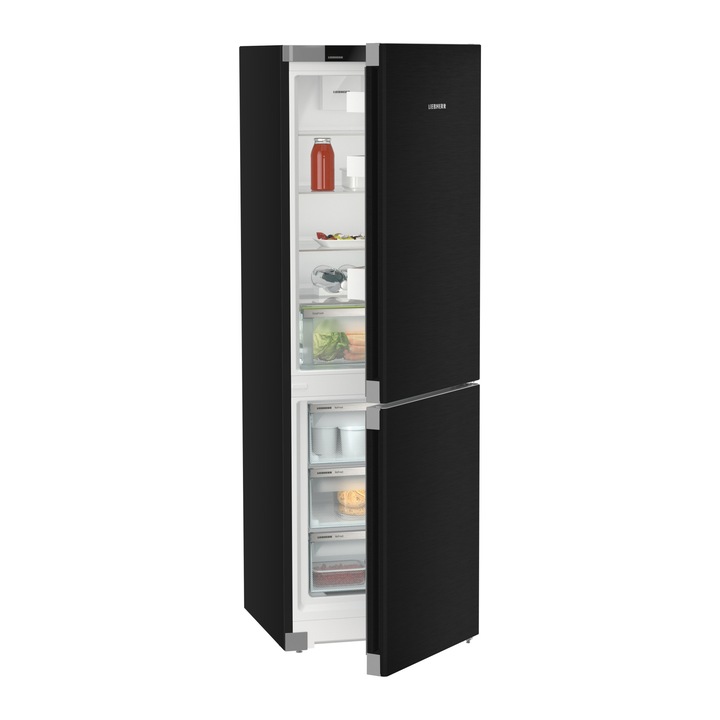 Combina frigorifica Liebherr CNcbl 5203 Pure, NoFrost, EasyFresh, 330 l, 185.5 cm, Clasa C, Black