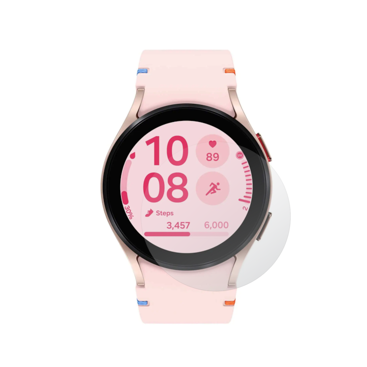 Комплект от 2X iSkinz протектор за екран за Samsung Galaxy Watch FE - Invisible Skinz HD, ултра-прозрачен силикон с пълно покритие, залепващ и гъвкав
