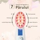Perie Electrica ZEQAS cu Laser & Vibratii, Tratament Anticadere Par, Lumina Rosie, 7 Functii, Reincarcabila USB, Alba