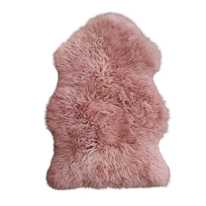 Covoras din Blana sintetica, 60x90 cm, Roz