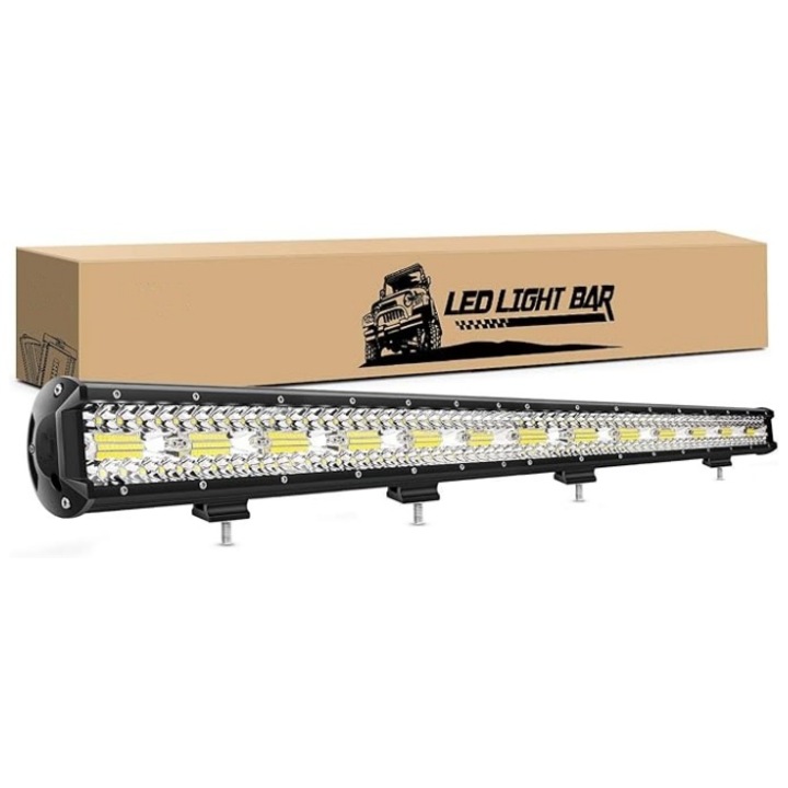 Bara LED Auto 106cm 260W Osram – Iluminare Off-Road Super Luminoasa cu 3 Randuri, Rezistenta la Apa si Socuri pentru SUV, Camioane, ATV, Barci