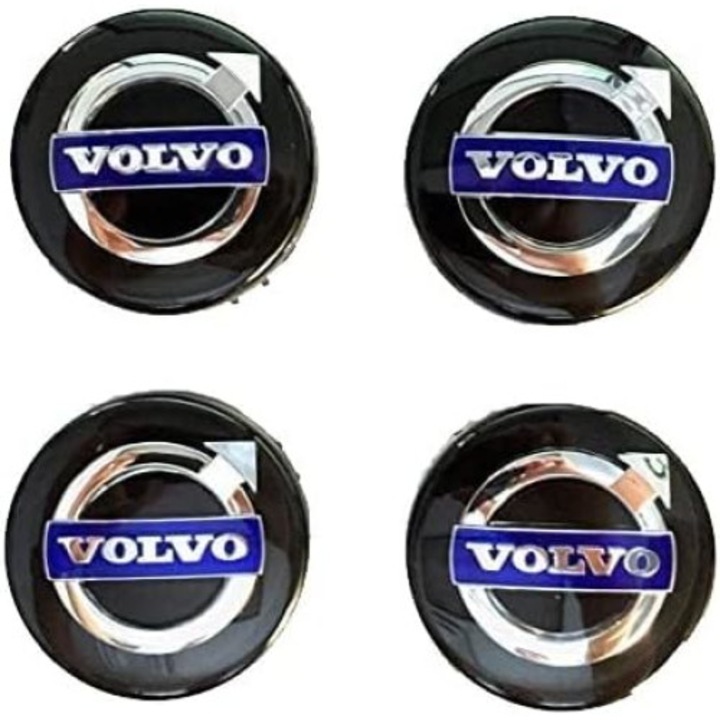 4 db kerék középső sapka készlet 64mm Volvo V40 V60 V90 S60 S40 V70 XC70 XC60 XC90, víz- és porálló, rozsdamentes, kód 4B0601170