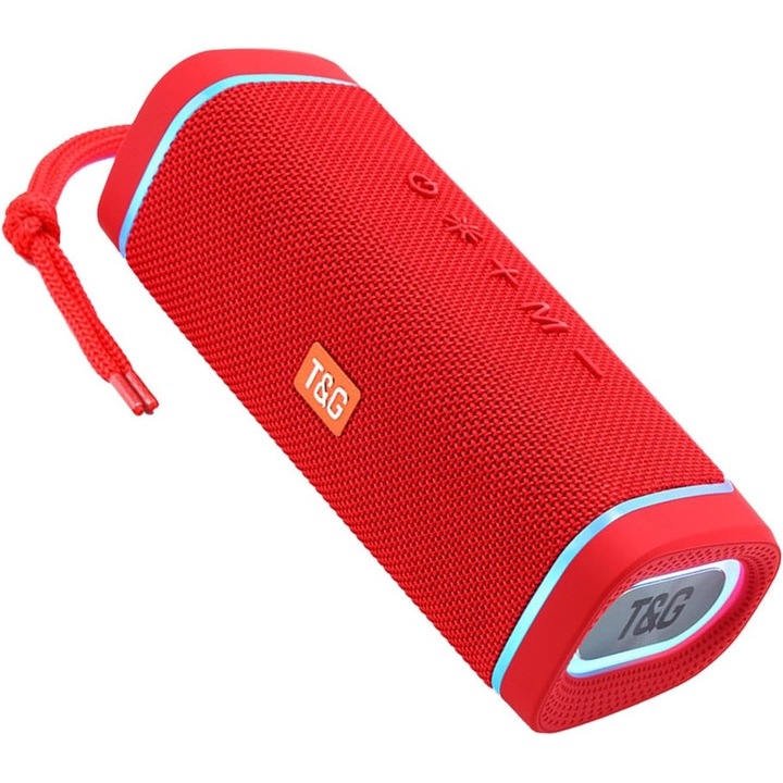 Hordozható hangszóró T&G Bexdug-LJ2KDB580VNN7K1COPHT, piros, 7,9x8,9x7,9 cm