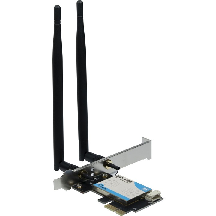 Placa de retea, Argus, Inter-Tech, EP-134, WiFi 6, Bluetooth 5.2, Dual Band, PCI Express
