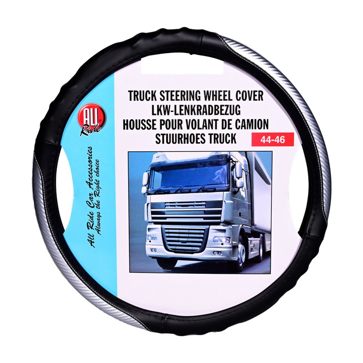 Teherautó kormányburkolat 44-46 cm, fekete-szürke, All Ride
