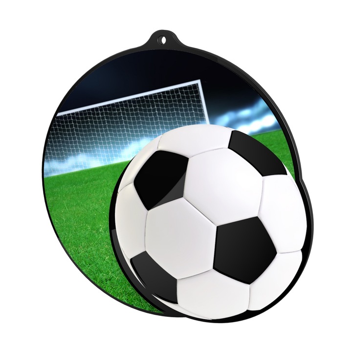 Medalie Acril Fotbal alb/negru