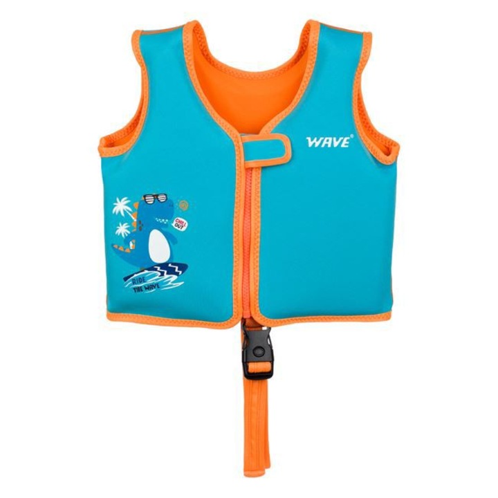 Vesta Inot pentru Copii, Turcoaz, Model Dinozaur, 2-3 Ani, 15-18 kg