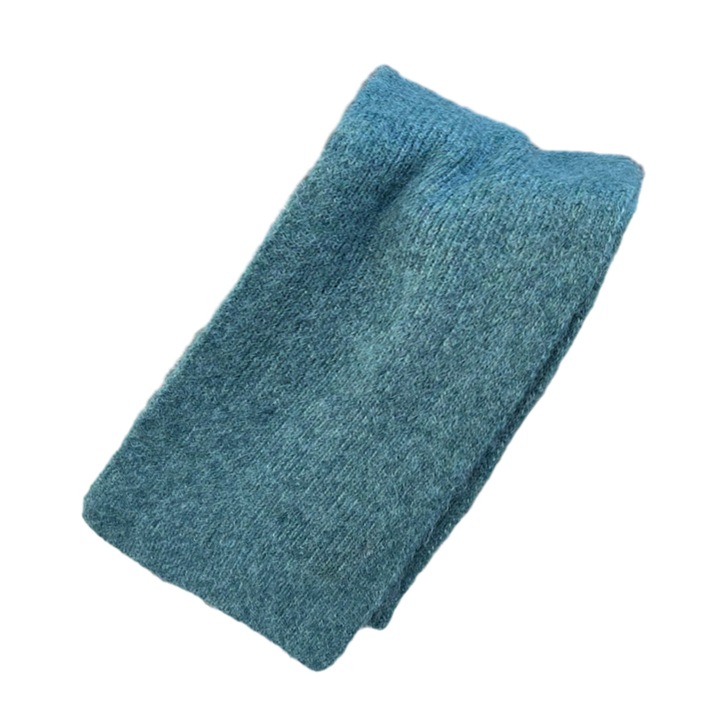 Esarfa groasa tricotata pentru barbati si femei, AMRINUGL, verde, 25x160cm