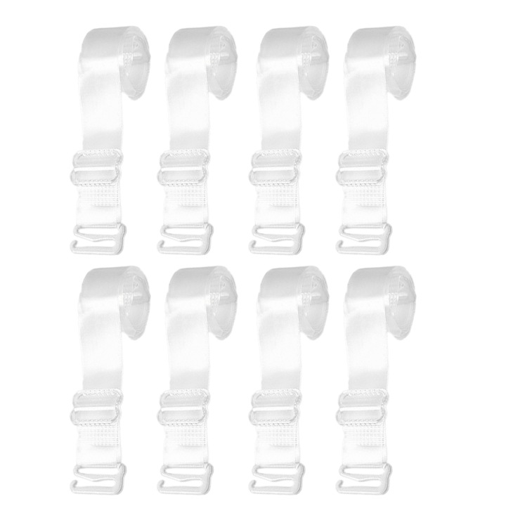 Прозрачни регулируеми удобни тиранти с дължина до 40см 8 бр