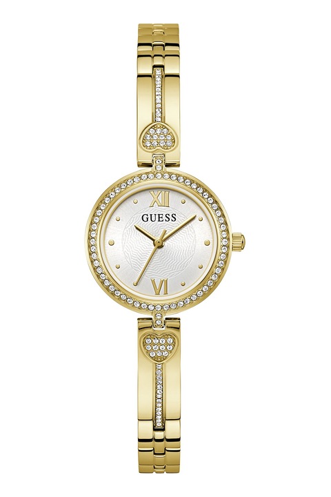 GUESS, Kerek rozsdamentes acél karóra, Aranyszín