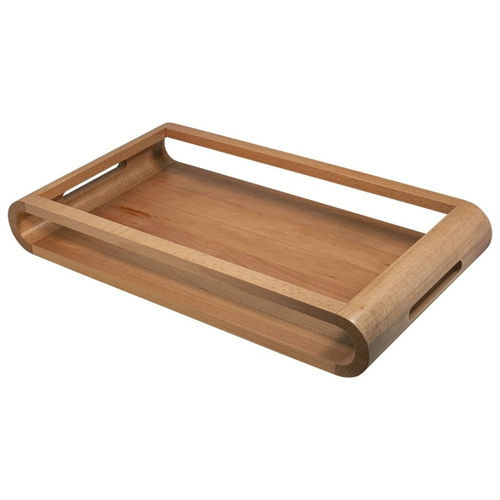 Двоен поднос за сервиране, Artelegno, буково дърво, 49см