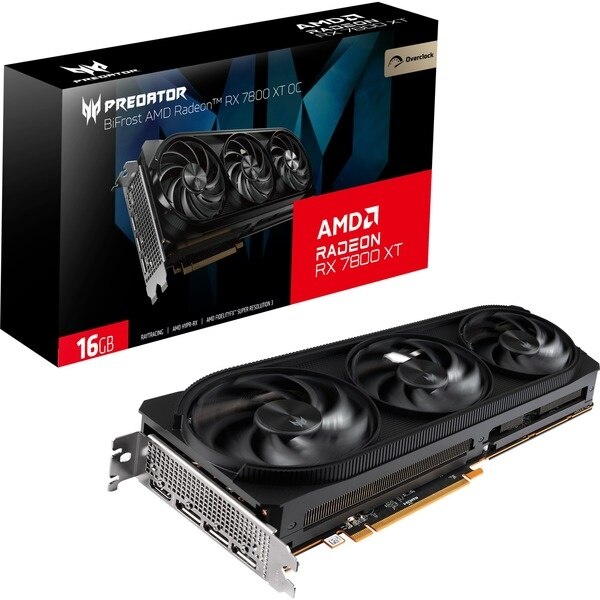 Predator BiFrost Radeon™ RX 7800 XT OC Acer RX 7800 XT Predator BiFrost OC 16G, placa grafica - eMAG.ro