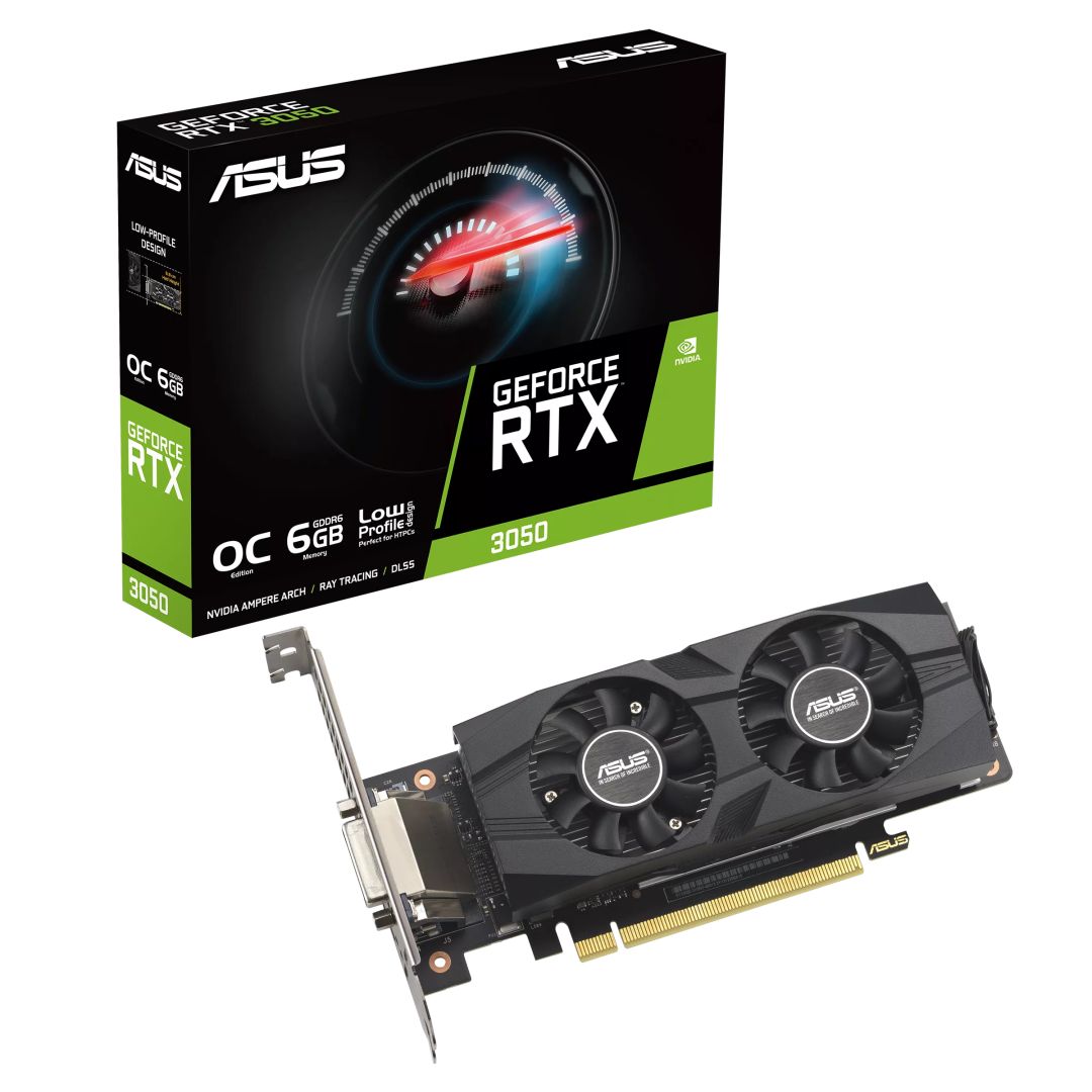 Placa video ASUS RTX3050-O6G-LP-BRK, GeForce RTX 3050, 6GB GDDR6, 96bit, 1537MHz