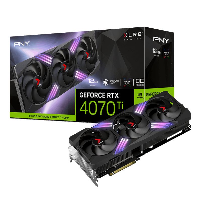 Placa video PNY GeForce RTX 4070 Ti Super, 16GB GDDR6X, 256bit, RGB, 2340MHz