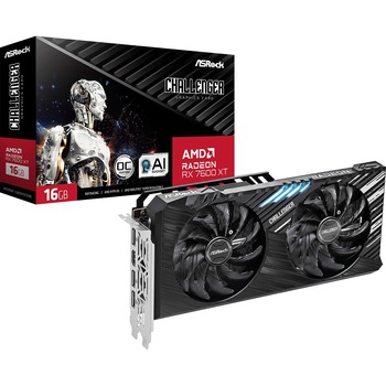 Placa video ASRock Radeon RX 7600 XT Challenger, 16GB GDDR6, 128bit, 2799MHz Placa video ASRock Radeon RX 7600 XT Challenger, 16GB GDDR6, 128bit, 2799MHz