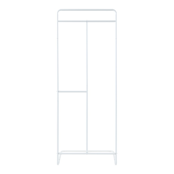 Suport haine, en.casa, PXLH-0023 Sandviken, 166 x 63 x 48 cm, otel, alb, cu 3 sine