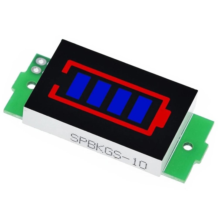 Tester de capacitate baterie 1S - 8S cu indicator LED, albastru