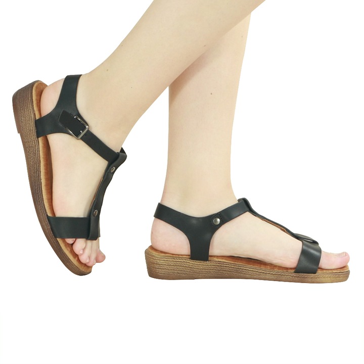 Sandale cu platforma LX55negru 105503, Negru