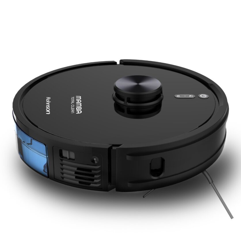 Robot aspirator cu mop si Wi-Fi, Rohnson Mamba Total Clean RM04, 8500Pa, 5L, 5200mAh Li, AI-procesor quad-core, Rohnson Link, Sistem automat de recunoastere a covoarelor, Cartografiere in timp real pe mai multe niveluri, functie de lustruire, Child lock