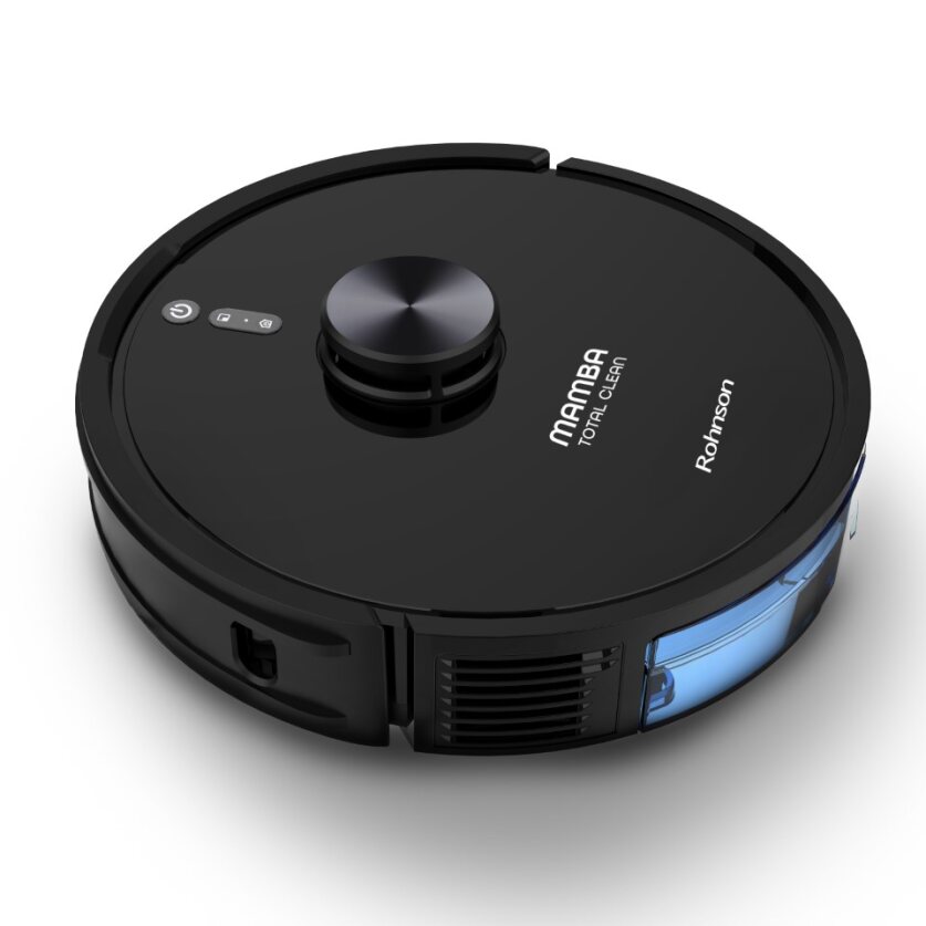 Robot aspirator cu mop si Wi-Fi, Rohnson Mamba Total Clean RM04, 8500Pa, 5L, 5200mAh Li, AI-procesor quad-core, Rohnson Link, Sistem automat de recunoastere a covoarelor, Cartografiere in timp real pe mai multe niveluri, functie de lustruire, Child lock