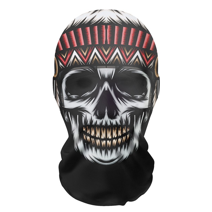 3D Skull Balaclava Maszkok Síkendő Fényvédő Teljes arcmaszk Légáteresztő hálós Motorkerékpár Sundiger Egy méret