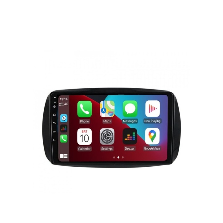 Navigáció Smart ForTwo / ForFour 2014 után IPS képernyővel 8 magos 2+32GB Android vezeték nélküli Carplay SIM foglalat 4G