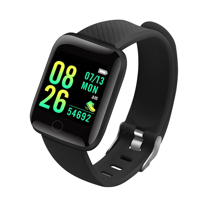 Bratara fitness Rosie, M4, ecran color HD, ritm cardiac, puls, pasi, distanta, calorii, apeluri, notificari facebook, whatsapp, sms