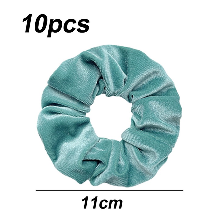 Set 10 elastice de par, multicolor, pentru femei si fete