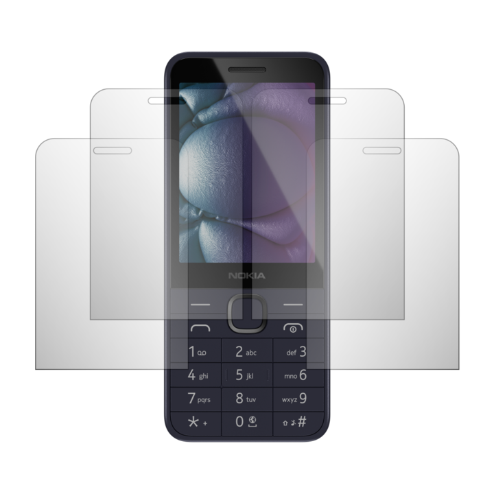 4X Folie24 képernyővédő fólia készlet, Nokia 225 4G (2024), 2X Ultra-Clear + 2X matt, teljes kijelzős lefedettség és tokbarát, öntapadó, rugalmas, önregenerálódással