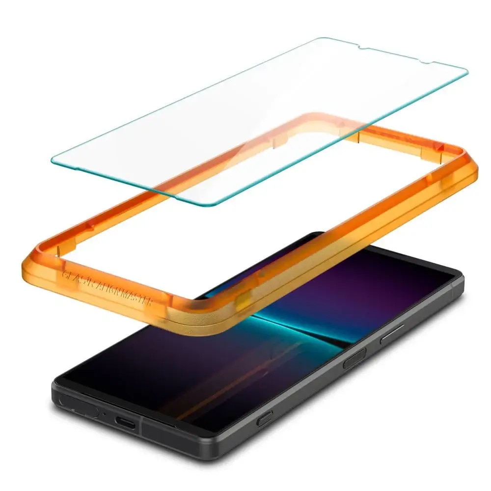 Folie de protectie Spigen Glas.TR AlignMaster pentru Sony Xperia 1, set 2 buc, transparent