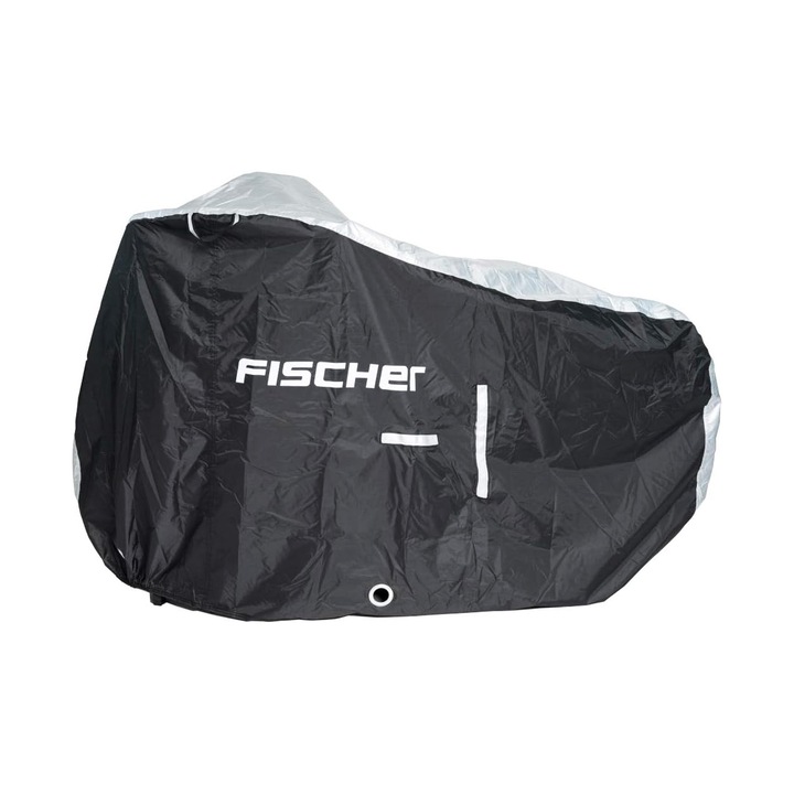 Husa bicicleta e-bike Premium, Fischer, prelata impermeabila, reflectorizanta, sac depozitare, 200 x 110 cm