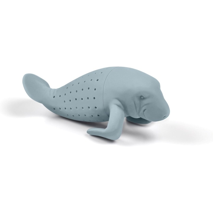 Настойка за чай във формата на печат, силиконова, сива, 11х5,5х5см