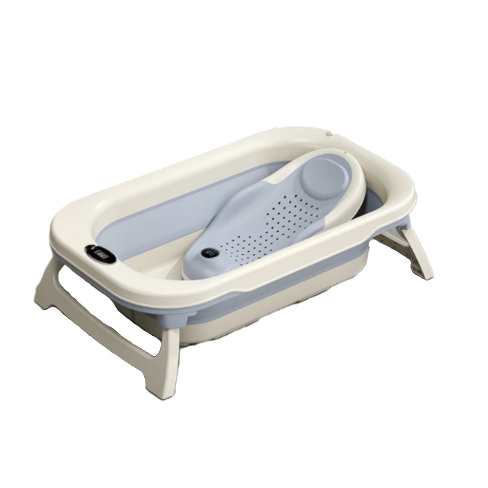 Set cadita pliabila Little Mom cu termometru si suport anatomic