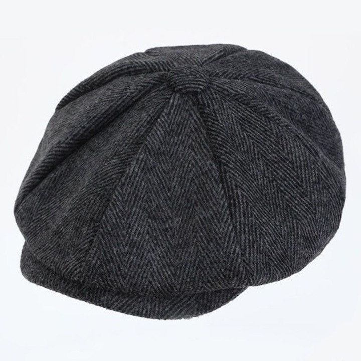 Sapca barbati, Bereta Toamna Si Iarna, AllizBan, Bumbac, marime universala, unisex, Negru