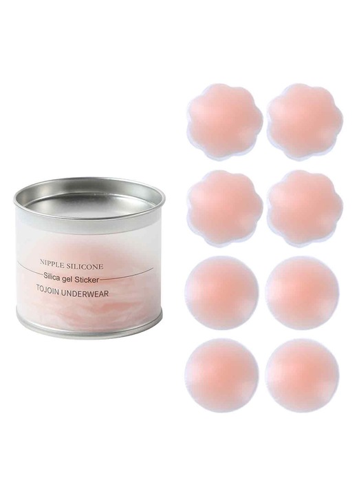 Set 4 pernite pentru sani, QttvbTna, Silicon, Nude, One Size INTL