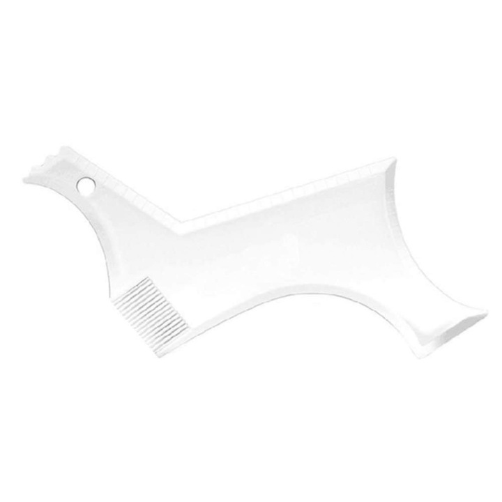 Sablon pentru contur barba, transparent, 14x18cm