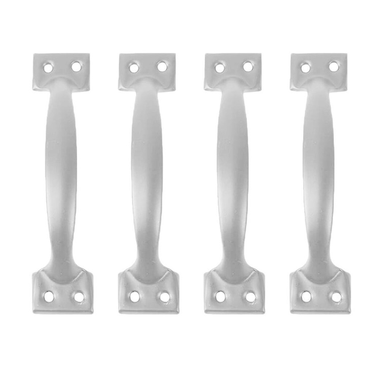 Set 4 manere usa, Fier, Argintiu, 5"